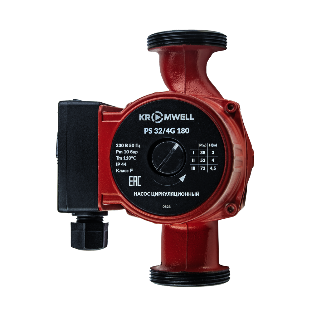 Насос циркуляционный для системы отопления PS 32/4G 180 гайки в комплекте Kromwell