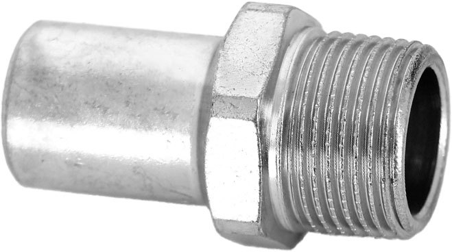 Пресс-вставка из нержавеющей стали с наружной резьбой 42х1 1/2"