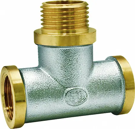 Тройник с переходом на наружную резьбу, 1/2", ВР-НР-ВР Kromwell