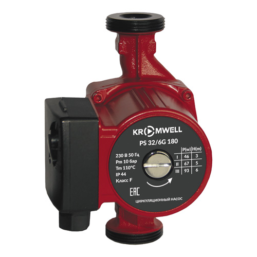 Насос циркуляционный для системы отопления PS 32/6G 180 гайки в комплекте Kromwell