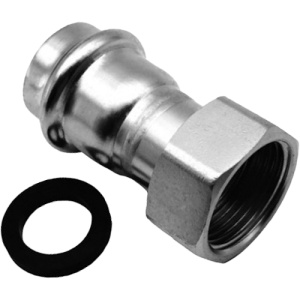 Пресс-фитинг из нержавеющей стали, с накидной гайкой, 28х1" Kromwell