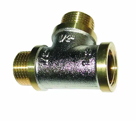 Тройник с двумя переходами на наружную резьбу, 1/2", НР-НР-ВР Kromwell