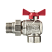 Кран шаровой угловой с американкой (ручка-бабочка) 3/4" внутренняя - наружная резьба